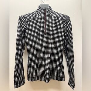 Smartwool Houndstooth Base Layer 1/4 Zip Womens M